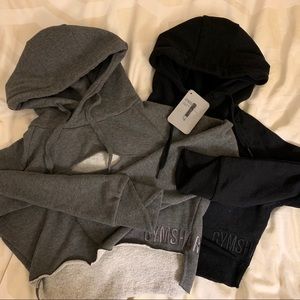 2 Gymshark cropped hoodies, both Never worn, 1 NWT